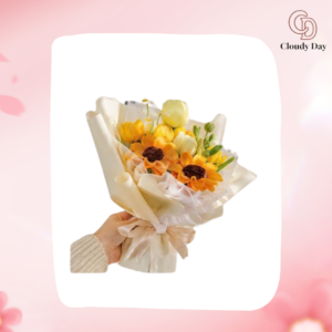 Bó Hoa Hướng Dương Kẽm Nhung Handmade