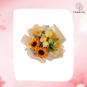 Bó Hoa Hướng Dương Kẽm Nhung Handmade