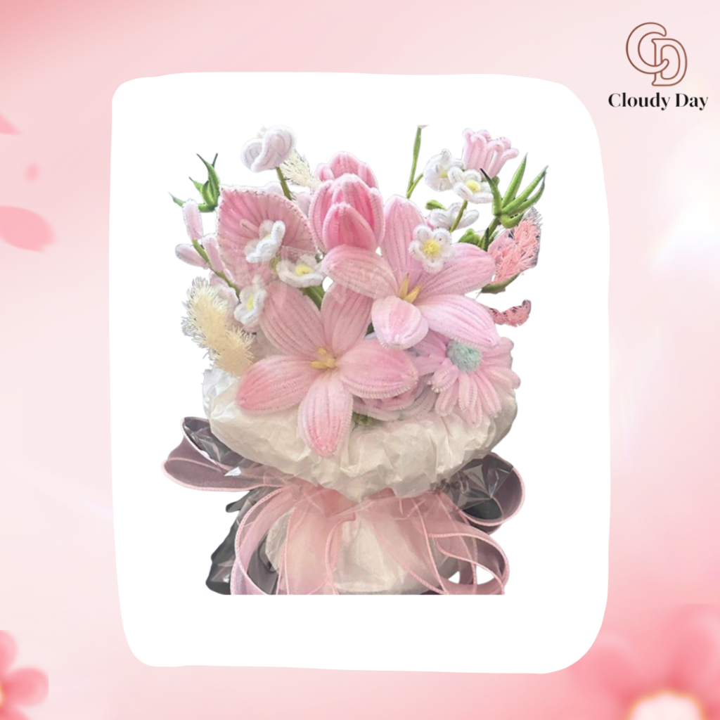 Hoa Kẽm Nhung 5 Cánh Handmade – Mẫu Hoa Đẹp Trang Trí Và Làm Quà Tặng