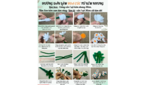 Hoa kẽm nhung handmade