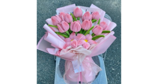 bó hoa kẽm nhung tulip