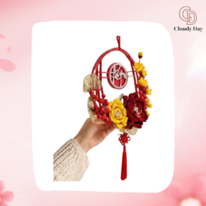 Vòng Hoa Kẽm Nhung Treo Tết Handmade