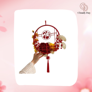 Vòng Hoa Kẽm Nhung Treo Tết Handmade