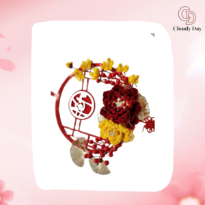 Vòng Hoa Kẽm Nhung Treo Tết Handmade
