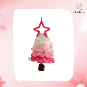 Móc Khóa Cây Thông Kẽm Nhung Handmade – Quà Tặng Dễ Thương
