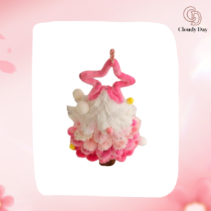 Móc Khóa Cây Thông Kẽm Nhung Handmade – Quà Tặng Dễ Thương