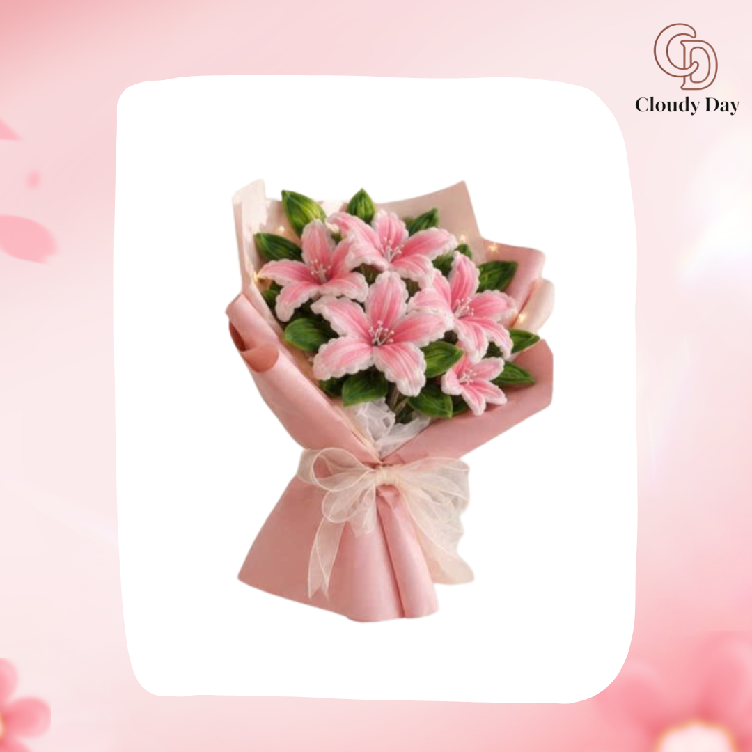 89 Hoa Kẽm Nhung Tone Hồng Kem Cloudy Day – Quà Tặng