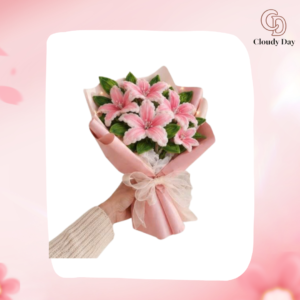 Hoa Kẽm Nhung Tone Hồng Kem Cloudy Day – Quà Tặng