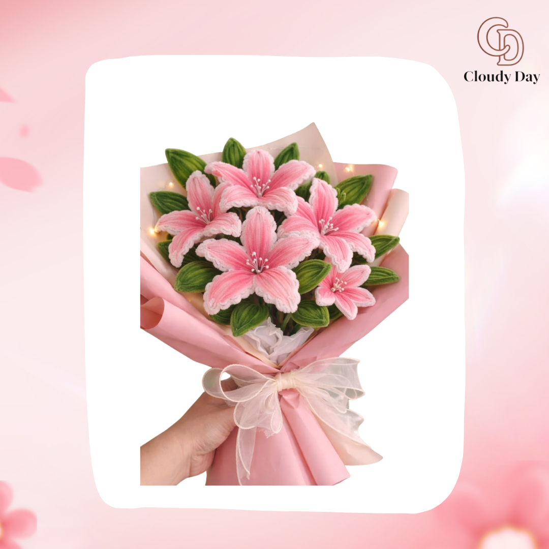 Hoa Kẽm Nhung Tone Hồng Kem Cloudy Day Hoa Kẽm Nhung Tone Hồng Kem Cloudy Day – Quà Tặng Handmade Đẹp