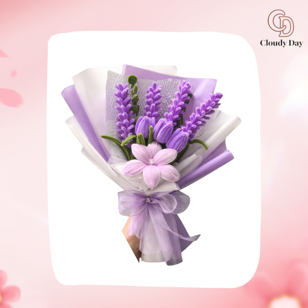 Hoa Lavender Kẽm Nhung Handmade – Biểu Tượng Của Sự Chung Thủy