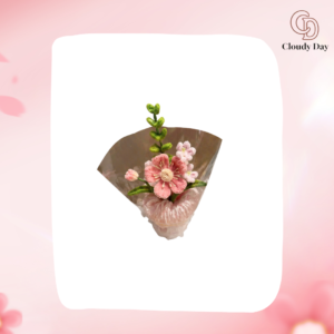 Bó Hoa Kẽm Nhung Tone Hồng Kem – Thiết Kế Handmade Cao Cấp